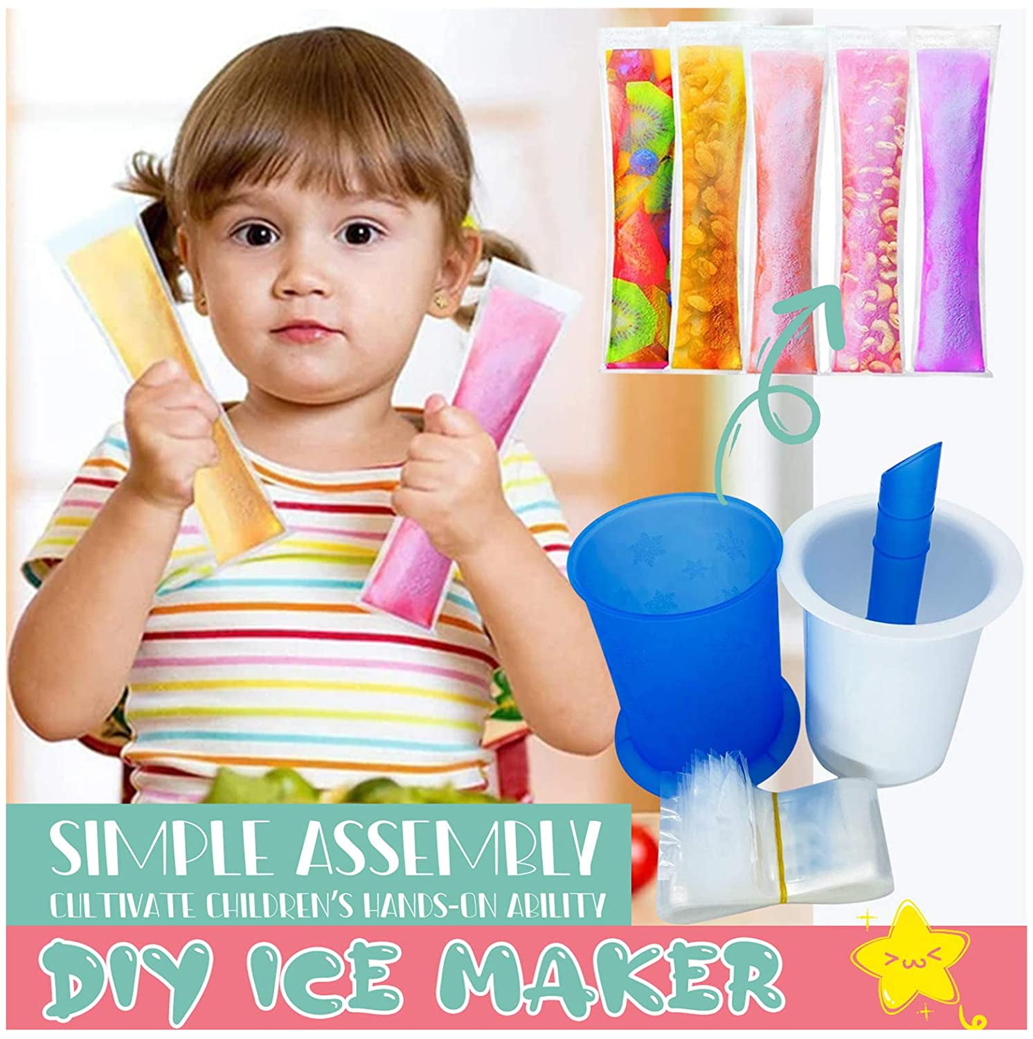 For Healthy Snacks 8x2 Yogurt Sticks Frozip 125 Disposable Ice Popsicle Mold Bags| BPA Free Freezer Tubes With Zip Seals Juice & Fruit Smoothies SYNCHKG119635 Ice Candy Pops| Comes With A Funnel Ice Candy Pops| Comes With A Funnel 8x2 For Healthy Snacks 8x2 Yogurt Sticks Frozip 125 Disposable Ice Popsicle Mold Bags| BPA Free Freezer Tubes With Zip Seals Juice & Fruit Smoothies SYNCHKG119635 Ice Candy Pops| Comes With A Funnel Ice Candy Pops| Comes With A Funnel 8x2