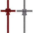 thumbnail image 3 of Checkered Butterfly Knot Ornament Colorful Ribbon Bowknot Decoration for Door Window and Cabinets Stylish Embellishments, 3 of 7