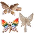 thumbnail image 1 of Duckbill Hair Clip Papillon: 3pcs Faux Perle Strass Cheveux Barrette Barrette Cheveux, 1 of 10