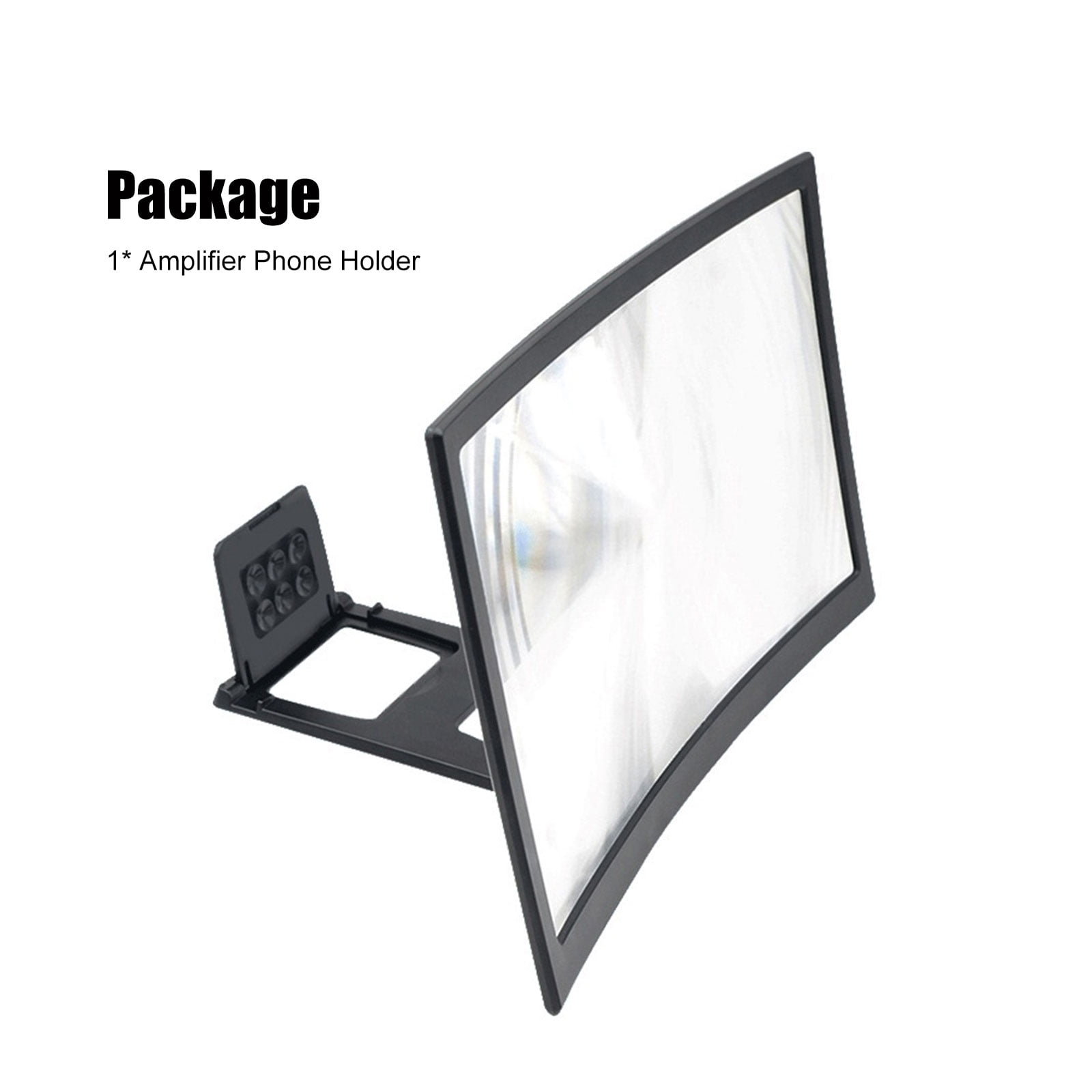 and Gaming with Foldable Stand Compatible with All Smartphones Videos Suscci 12 inch 3D Curve Screen Magnifier for Cell Phone,HD Amplifier Projector Magnifing Screen Enlarger for Movies Black