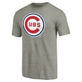 thumbnail image 2 of Men's Ash Chicago Cubs Cooperstown Collection Forbes Tri-Blend T-Shirt, 2 of 3