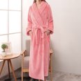 thumbnail image 2 of Clothing 2025 Womens Hooded Fleece Robe, Soft Plush Bathrobe for Womens, Fluffy Cute Long House Coat, 2 of 4
