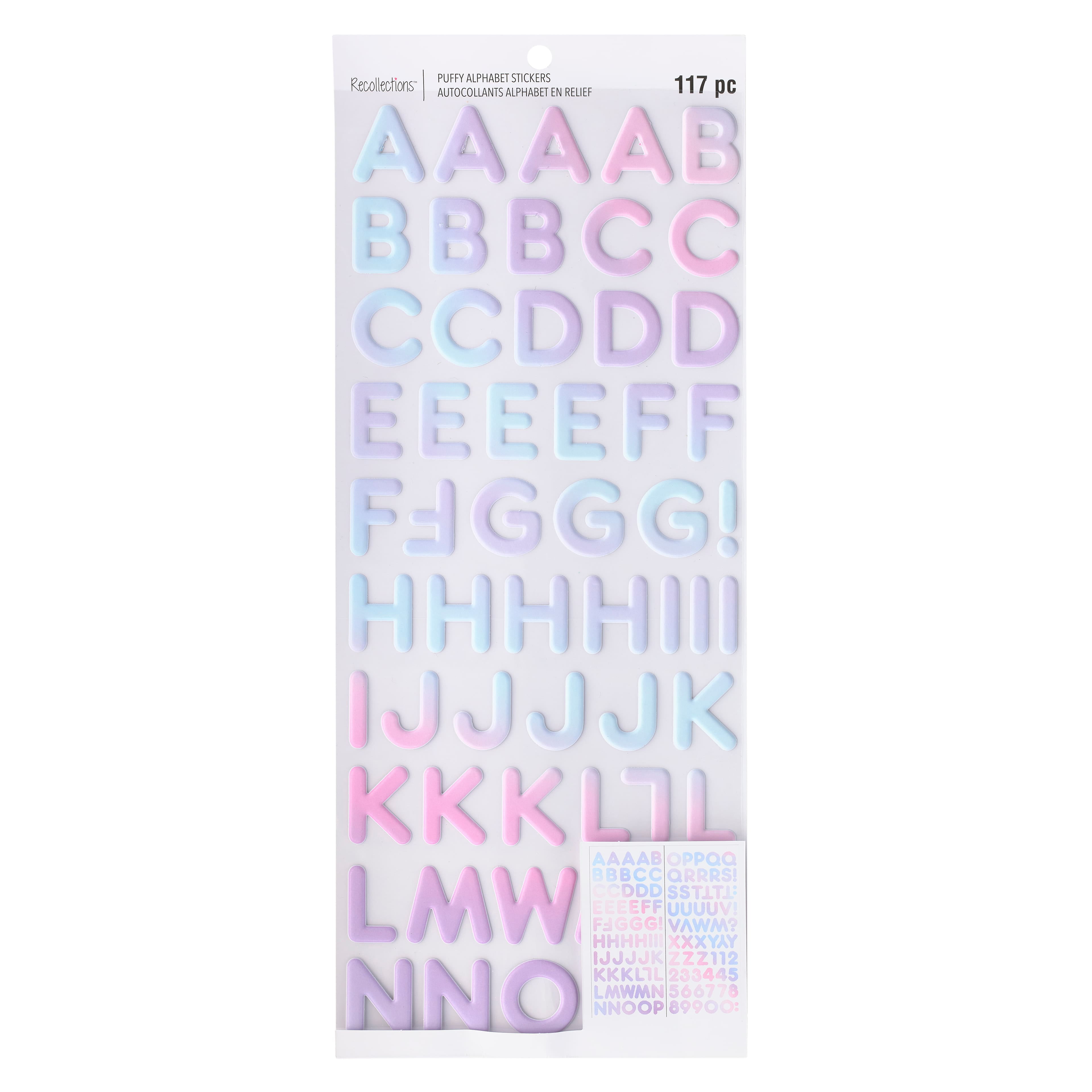 12 Pack: Pink Iridescent Fabric Alphabet Stickers by Recollections
