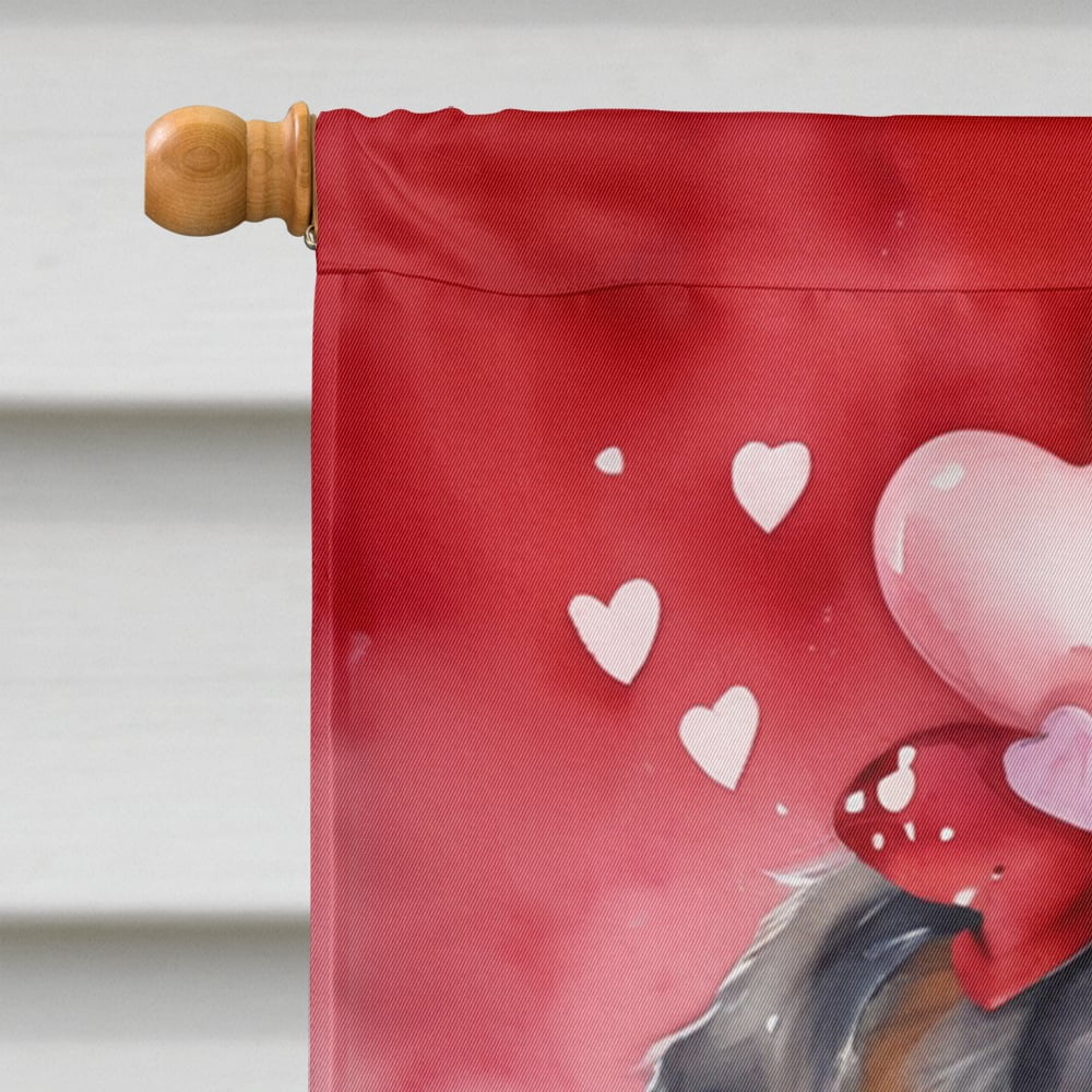 Australian Shepherd My Valentine House Flag 28 in x 40 in
