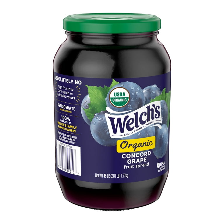 Welch's 45oz Organic Concord Grape Spread - Walmart.com