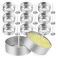 thumbnail image 1 of 150 vasos de aluminio para velas de té, latas de metal para velas de té con 150 mechas de vela, velas vacías para amantes de las velas, 1 of 5