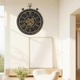 thumbnail image 5 of 24" Large Silent Wall Clock, Non-Ticking Quartz Battery Operated, Elegant Vintage Decorative Clock for Living Room, Fireplace Mantel, Home, Office,Mahogany Brown, 5 of 13