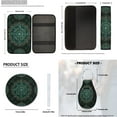 thumbnail image 7 of Pzuqiu 14 Pcs Automobile Interior Sets Green Mandala Front Rear Seat Covers for Cars Steering Wheel Seat Belt Headrest Cover Coasters Center Console Pad Keychain for Women Men Birthday Gift, 7 of 7