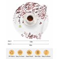 thumbnail image 6 of 13 Inch Round Placemats Set of 4, Leaves Non Slip Heat Insulation PP Table Mats, Pink Brown Summer Botanical Washable Place Mats for Kitchen Dining Party Table Decor, 6 of 7