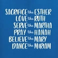 thumbnail image 6 of Wild Bobby Sacrafice Love Serve Pray Believe Dance Inspirational/Christian Men Graphic Tee, Royal, 3X-Large, 6 of 6