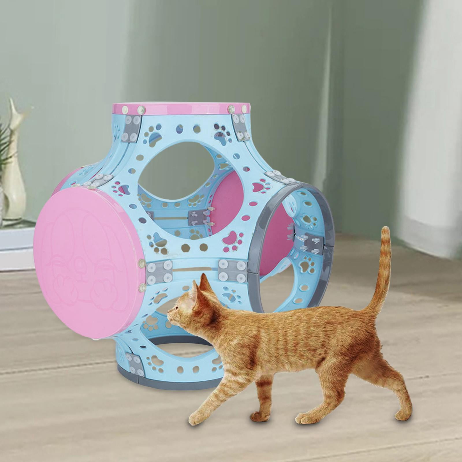 Bvdfgk Cat Tunnel Pet Interactive Toy Pet Supplies Cat Climbing Frame Pay Toy for Puppy Blue