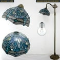 thumbnail image 3 of WERFACTORY 64" Victorian Bronze Antique Floor Lamp with Stained Glass Multicolor Dragonfly Bowl, 3 of 10