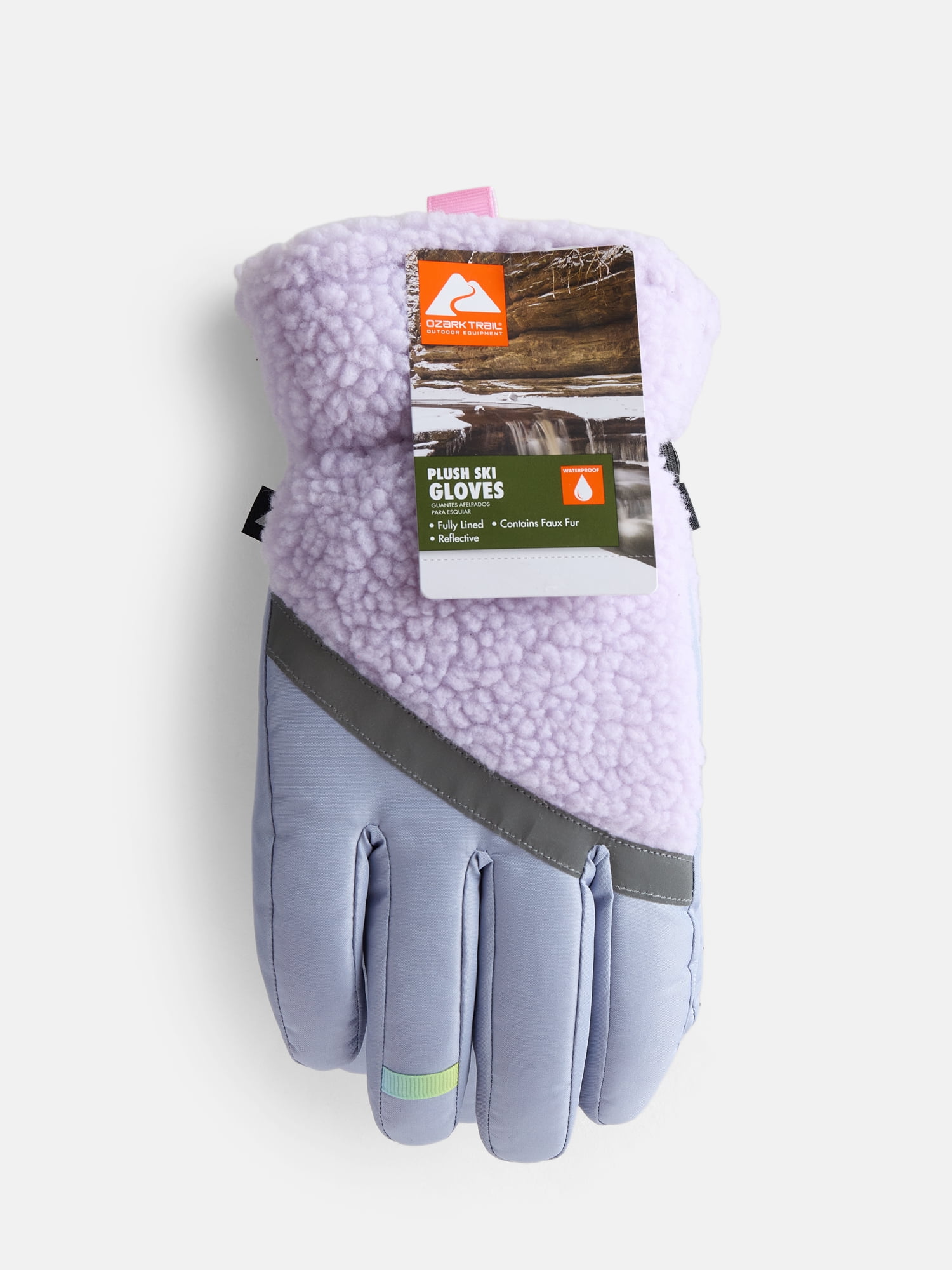 Ozark Trail Girls Plush Ski Gloves, Sizes S-XL