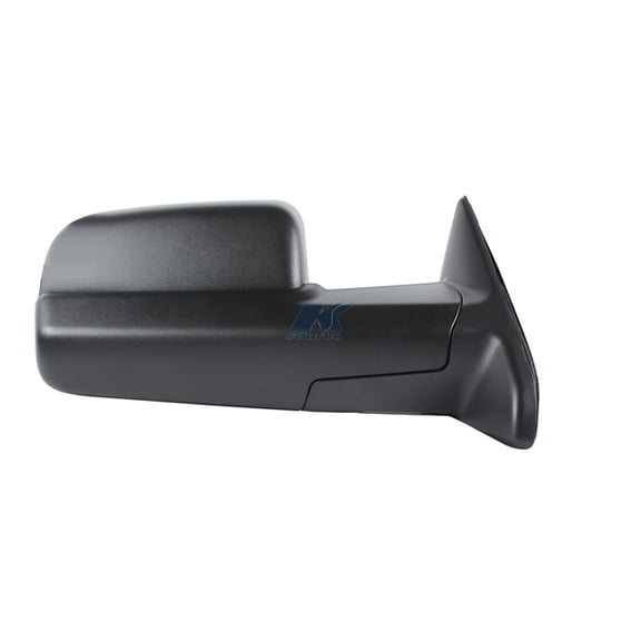 60193C - Fit System Passenger Side Towing Mirror for 13-18 Ram Pick-Up 1500, 2500, 12-18 3500, Code (GPD), flip-out-head, dual lens, textured black, foldaway, Manual Fits select: 2012 DODGE RAM 3500
