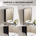 thumbnail image 6 of ANGELES HOME 20" x 30" Mirror Medicine Cabinet, Recessed or Surface Mount Medicine Cabinet with Mirror, Bathroom Mirror Cabinet with 3 Shelves Storage, 6 of 9