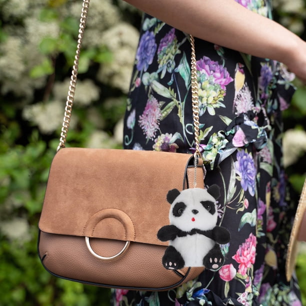 OUNONA Panda Colgante De Negro Para Llaves Con Adorable Y Tacto Suave