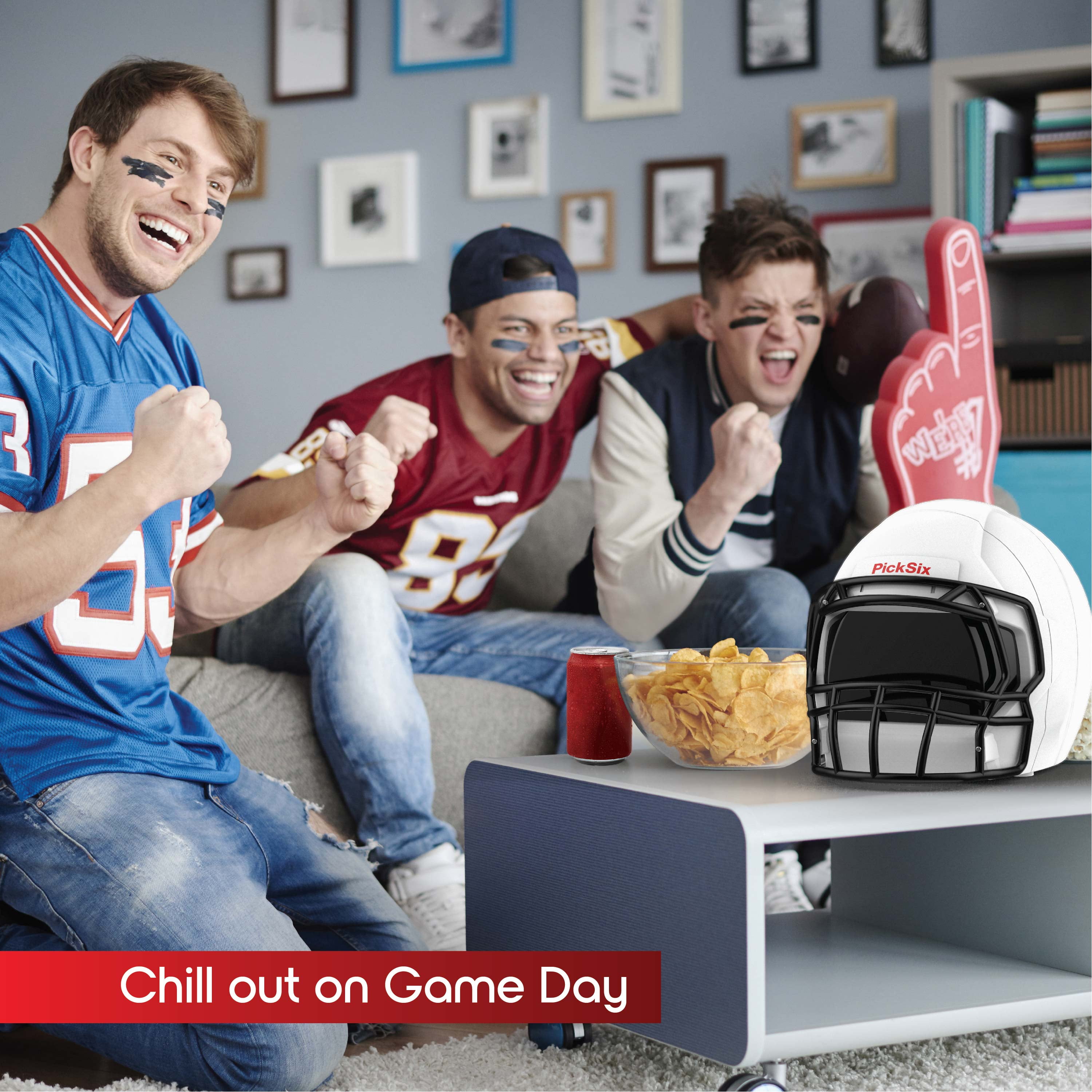 Ionchill PickSix Game Cooler, New Standard Door Portable Football Helmet Mini Fridge, 13.75in