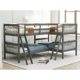 thumbnail image 2 of L-Shaped Twin Bunk Bed Twin Over Twin Bunk Bed with Ladder No Box Spring Needed, 2 of 7