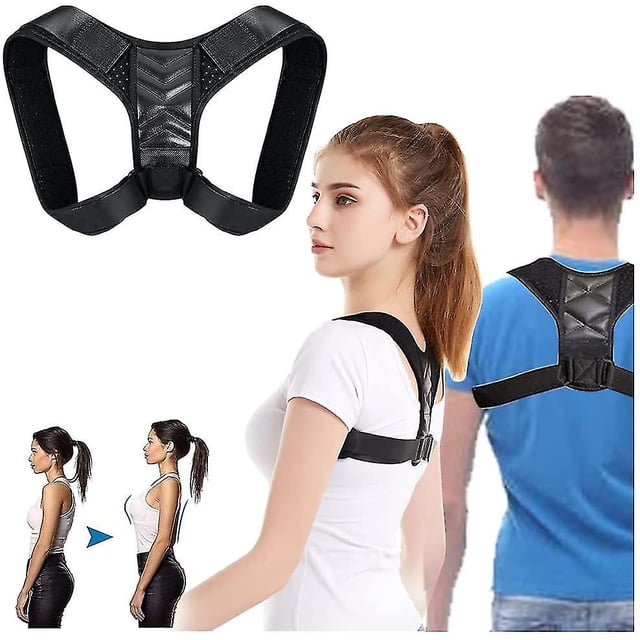 Cinturón corrector de postura, corrector de postura para hombres y mujeres, espalda recta oso de fresa Electrónica