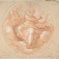 thumbnail image 2 of Cesare Nebbia 15x15 Gold Ornate Wood Frame and Double Matted Museum Art Print Titled - Saint Mathew and the Angel (1536-1614), 2 of 4