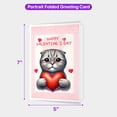 thumbnail image 5 of Happy Valentine's Day Scottish Fold Brings Love Heart 5x7in Folded Greeting Card Cat Lover Kitten Owner Gifts Single Note Card with Envelope - 02028, 5 of 5