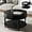 Black-1, variant on 2 Tier Coffee Table with Dual Storage, Round Solid Wood Coffee Table with Hidden Compartment & Adjustable Leveling Feet, for Small Space Living Room, Walnut Brown