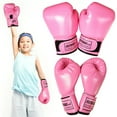 thumbnail image 6 of DYEXPRESS Boxing Gloves, Pro Training Sparring, Sponge PU Leather, Suitable for Children Aged 3-12, Heavy Punching Bag Focus Mitts Pads Workout, Ventilated Palm, Multi Layered, 1 Pair (Rose Red), 6 of 8