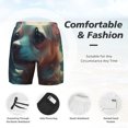 thumbnail image 3 of Gukieu Cute Flower Chihuahua Puppy Print Men's Double Layer Sports Swim Trunks, Quick Dry Adjustable Waist Swim Shorts Swimwear-Small, 3 of 6