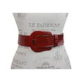 thumbnail image 1 of Ladies Croco Print Western Buckle Patent Leather Wide Fashion Belt, 1 of 2