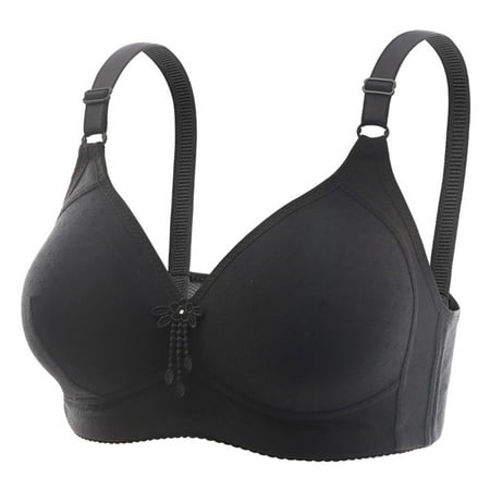 Weikingp bras for women  Thin Laceless Comfortable Breathability Underwear Large Size Brater Buckle Female Bra V Neck Vest Bralette Wireless Bra bralettes for women sexy underwear for women clearance