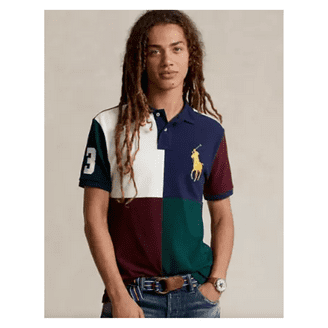 $125 POLO RALPH LAUREN Mesh Mens Polo Shirt Navy-P.R.L Yacht Club