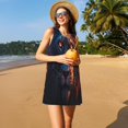 thumbnail image 3 of Balery Forest Cool Lion Vestidos de verano para mujer con estampado: vestido holgado sin mangas, vestido playero informal y cómodo para días calurosos., 3 of 7