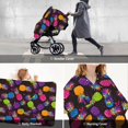 thumbnail image 6 of Car Seat Cover Baby, Colorful Pineapple Black Baby Car Seat Cover for Baby Boys Girls Newborn , Infant Car Seat Canopy Cover Nursing Breastfeeding Cover Warm Blanket, 6 of 7