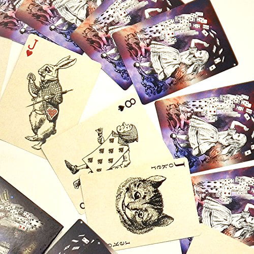full 54 poker-size card deck Alice in wonderland playing cards 