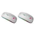 thumbnail image 2 of stanreset 2.4GHz Wireless Mouse Rechargeable Adjustable 800/1200/1600/2400 DPI Computer Gaming Mice Portable Office for Tablet Silver 2Set, 2 of 6