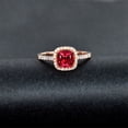 thumbnail image 4 of 1 Carat Ruby and Diamond Antique Engagement Ring in Rose Gold, 4 of 4