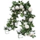 thumbnail image 1 of Nvzi 3 piezas de 6,56 pies de flores artificiales de rosa de seda para colgar en la boda, guirnaldas para decoración del hogar, exterior e interior, flores (champán), 1 of 5