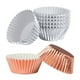 thumbnail image 2 of 200 piezas de papel de aluminio grueso, vasos metálicos para muffins, forros de papel para cupcakes, envoltorios para pasteles para hornear (plata + oro rosa), 2 of 4