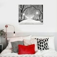 thumbnail image 3 of FUMJ Beautiful Winter Canvas Wall Art Landscape Snowy Trees Central Park Canvas Art Modern Cool Wall Pictures Giclee Print on Canvas Modern Bedroom Living Room, Framed 20x16 Inch, 3 of 3