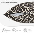 thumbnail image 5 of Velvet Rimmed Pillowcase Is Not Easy To Open Line Deformation Invisible Zipper Opening And Closing Only Pillowcase Does Not Contain Pillow Core Leopard Print Pattern White And Black_4 20"X20", 5 of 8