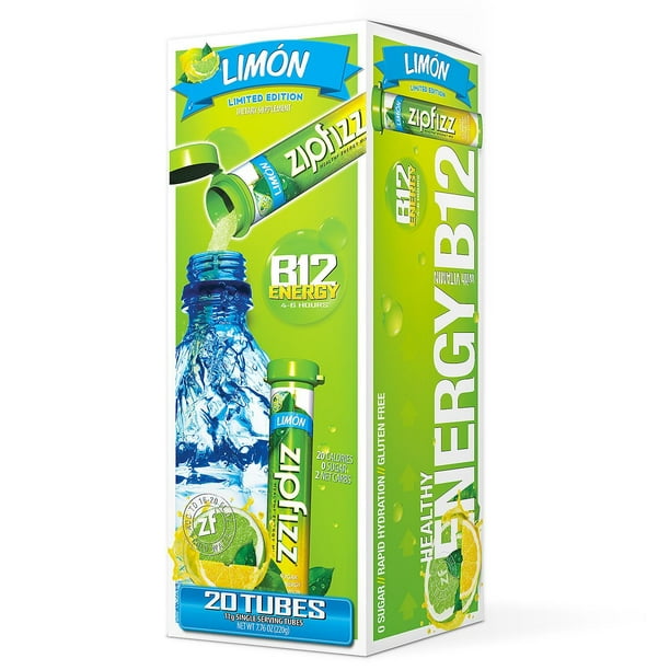 Zipfizz Energy Drink Mix, Limon (20 ct.)