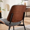 thumbnail image 5 of Mid Century Modern Faux Leather Dining Chairs, Gray PU / Curved Wrap Backrest for Comfort, 5 of 7