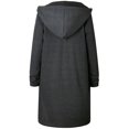 thumbnail image 2 of Style Sortie Automne Hiver Femmes Chaud à Fermeture Éclair Ouvert Boîte de Nuit Long Manteau Veste Hauts Vêtements de Sortie Chandail à Capuchon Vêtements de Sortie Chandail à Capuche m, 2 of 6
