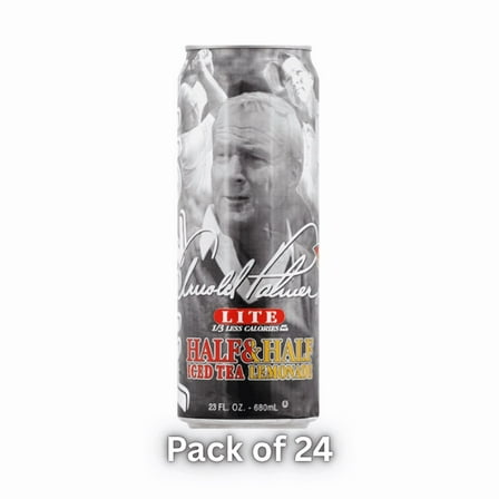 Arizona Iced Tea Half & Half Lite Real Brewed, 23 fl oz Cans, 24 Pack