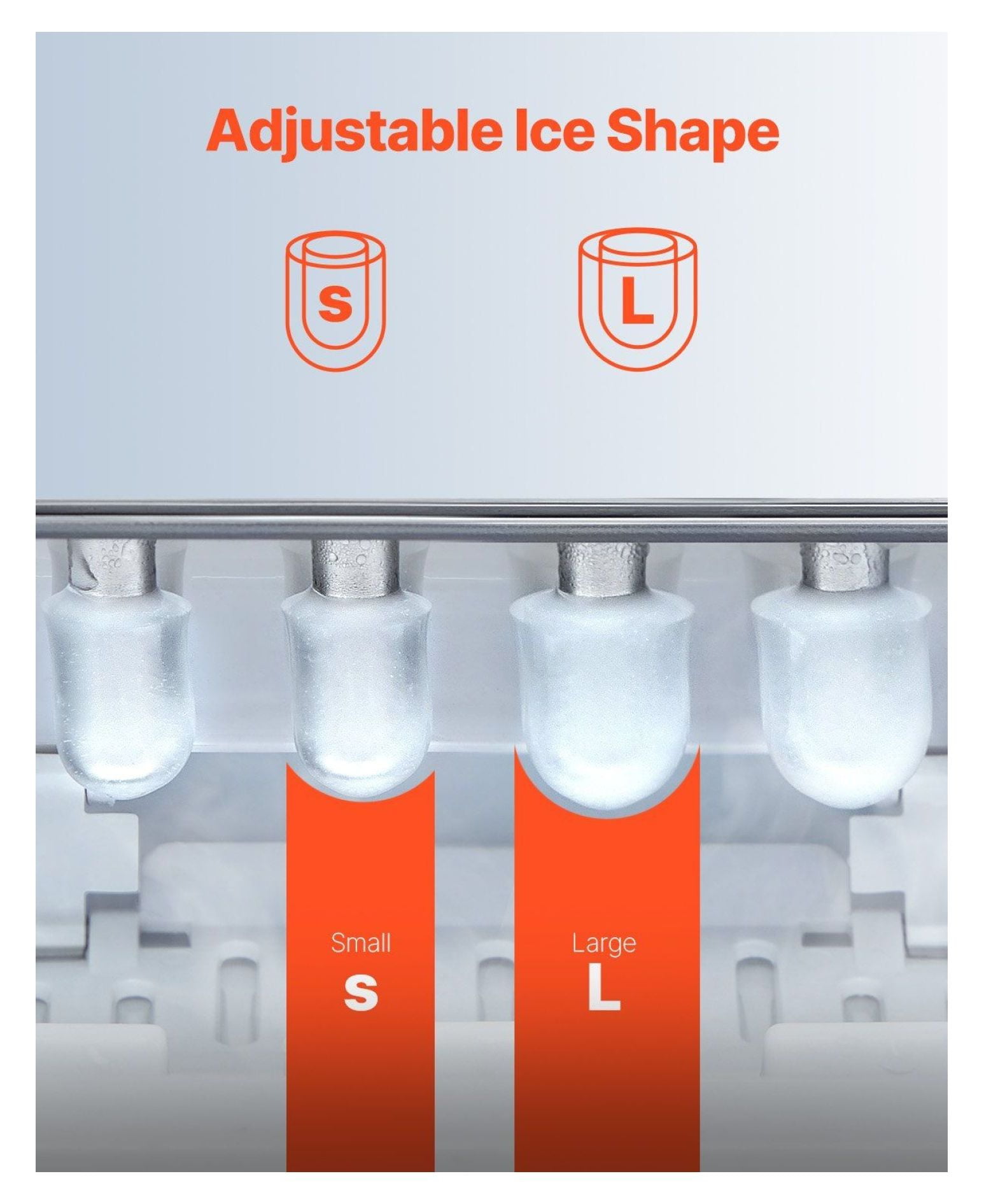 Countertop Ice Maker 33lbs/24H, Portable Ice Machine Self-Cleaning, Fast Ice in 6 Minutes, 1.54lbs Storage, with Scoop & Basket for Home Bar Office