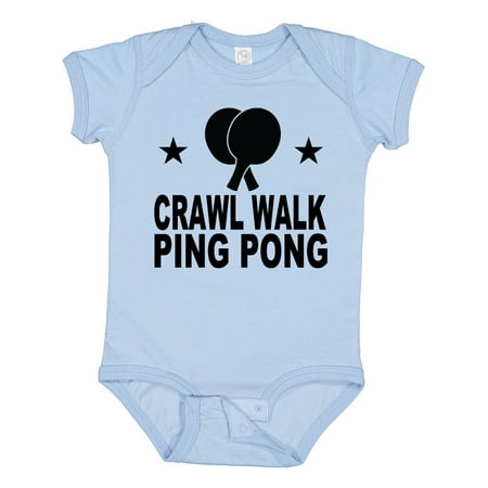 

Inktastic Crawl Walk Ping Pong Gift Baby Boy or Baby Girl Bodysuit