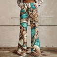 thumbnail image 2 of kaondbfi Women's Style Wide Leg Pants Women's Casual Pants Printed Pants Summer Casual Pants for Women, 2 of 9