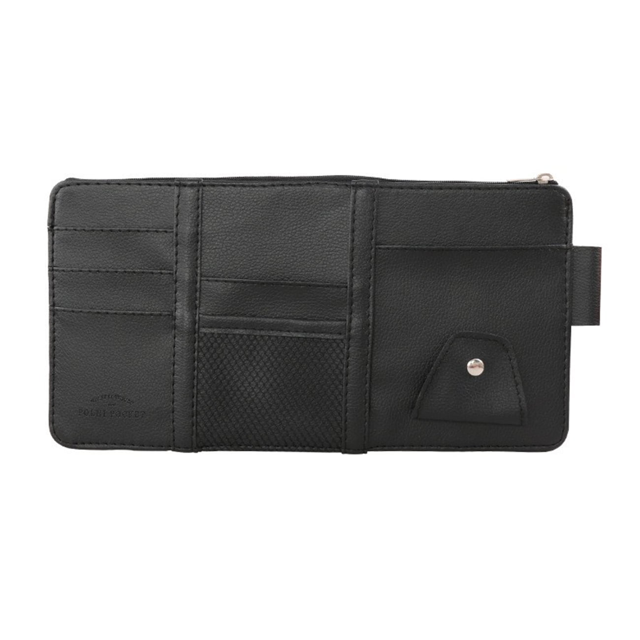 Sun Visor Organizer Pen Holder Credit Card Cash Storage Wallet 7 Pockets Black 