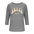 thumbnail image 6 of Taqqpue Womens Tops 3/4 Sleeve Shirts Round Neck Loose Casual Blouses Floral Print Tshirts Easter Day Shirts for Women S-XXL, 6 of 8