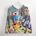 thumbnail image 4 of Adventure Time Zip Up Hoodies Unisex Realistic 3D Print Sweatshirt Long Sleeve Hooded Jacket Coat 3XL, 4 of 8